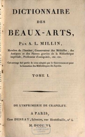 Dictionnaire des beaux-arts, 1. [A - G]