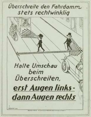 Verkehrsregeln : Vorsicht beim Überschreiten der Fahrbahn