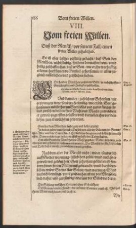 VIII. Vom freien Willen.