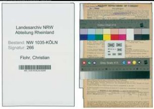 Entnazifizierung Christian Flohr , geb. 10.01.1904 (Schlosser)