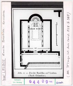 Lesbos: zweite Basilika, Grundriss