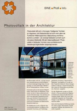 Photovoltaik in der Architektur.