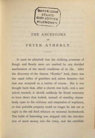 The ancestors of Peter Atherly : and other tales