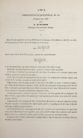 Soluzione delle quistione 40, 41, 42.