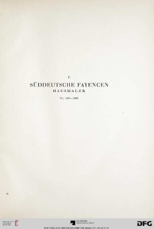 F. Süddeutsche Fayencen (Nr. 163-205)