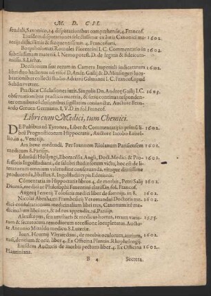Libri cum Medici, tum Chemici.