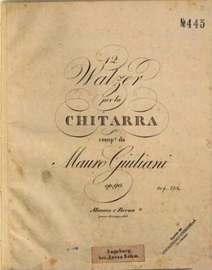 12 Walzer per la chitarra : op. 90