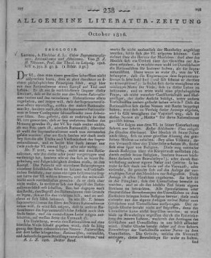 Tittmann, J. A. H.: Ueber Supranaturalismus, Rationalismus und Atheismus. Leipzig: Fleischer 1816