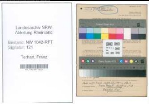 Entnazifizierung Franz Terhart , geb. 30.01.1913 (Milchkontrolleur)