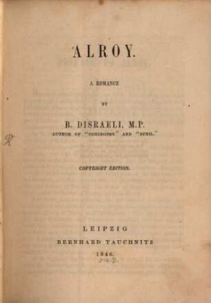 Alroy : a romance