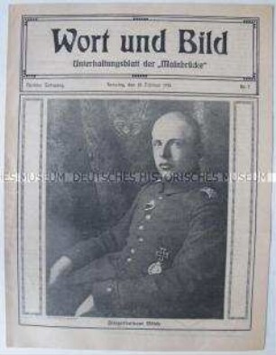 Beilage der Zeitschrift "Mainbrücke" mit Bildern und Berichten zum Kriegsgeschehen