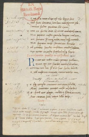 Kommentar zur Epistola Sapphus (Beginn, Fortsetzung in Ms. Diez. B Sant. 37)