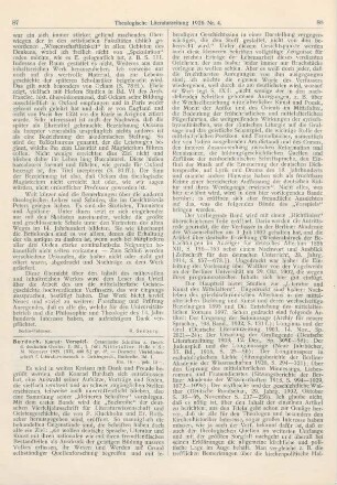 87-89 [Rezension] Burdach, Konrad, Vorspiel. Gesammelte Schriften zur Geschichte des deutschen Geistes. I. Bd., 1. Teil: Mittelalter