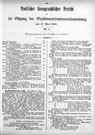 No. 17, 12. Mai 1910