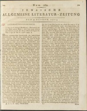 Num. 260. Den 30. October 1804