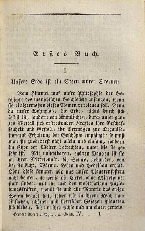 Johann Gottfried von Herder's Ideen zur Geschichte der Menschheit, 1. 1784