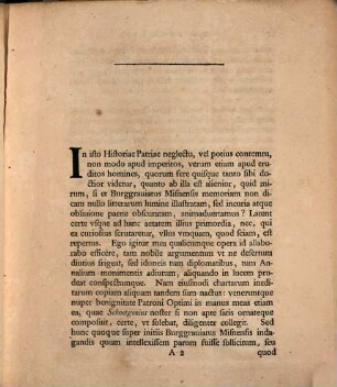 Antiqvitatvm Bvrggraviatvs Misnensis Specimen : Orationibvs In Memoriam Henricianam Seiferthianam Ridelianam A. D. XXIV. Novembr. MDCCLXX Recitandis Praemissvm