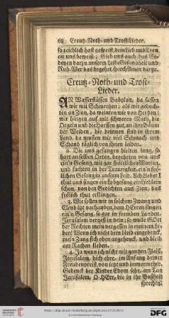 Creutz = Noth = und Trost = Lieder