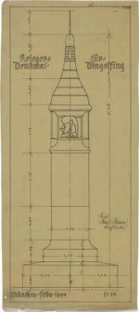 Pfann, Paul; Dingolfing; Kriegerdenkmal - Ansicht