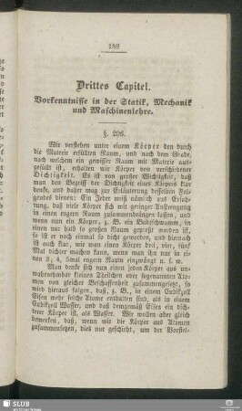 Drittes Capitel. Vorkenntnisse in der Statik, Mechanik und Maschinenlehre