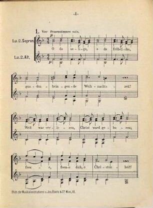Das Mysterium von der Geburt des Heilands, musikalischer Anhang : nach volksthümlichen Ueberlieferungen