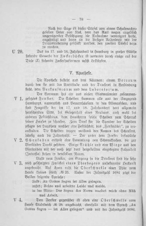 V. Apotheke.