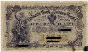 Geldschein, 10 Markkaa, 1898