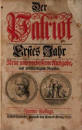 Der Patriot. 1. 1724 (1737)
