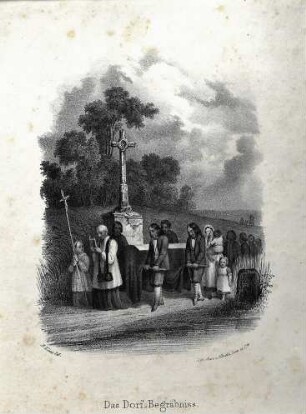 Grafik "Das Dorf-Begräbniss"