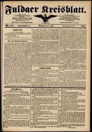 Ausgabe vom Montag, den 03. Juli 1905.