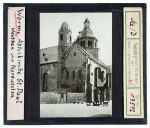 Worms: Abteikirche St. Paul, Westbau von NW