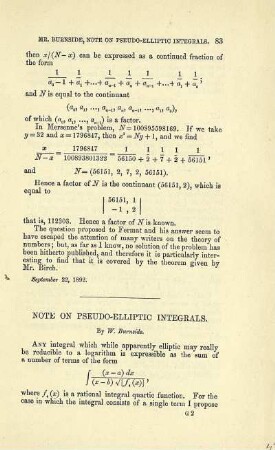 NOTE ON PSEUDO-ELLIPTIC INTEGRALS.