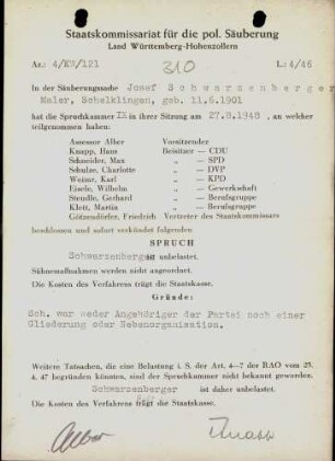 Schwarzenberger, Josef