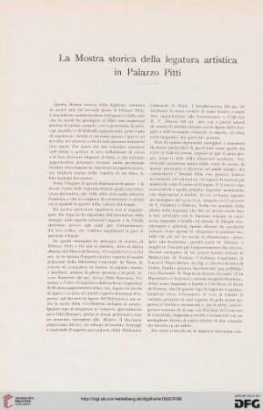 25: La mostra storica della legatura artistica in Palazzo Pitti