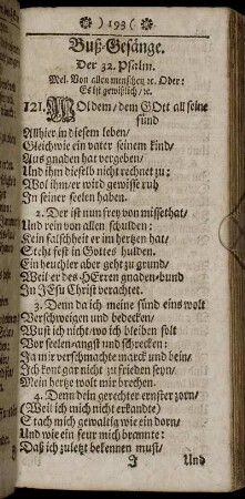 Buß-Gesänge.