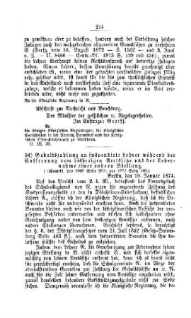 Gehaltszahlung an suspendirte Lehrer während der Entfernung vom bisherigen Amtssitze und der Uebernahme einer anderen Stellung : [IV. Seminarien, Bildung der Lehrer und deren persönliche Verhältnisse]