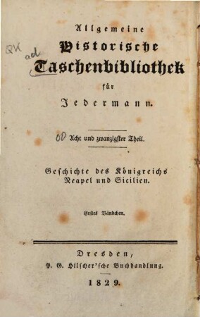 Geschichte des Königreichs Neapel und Sicilien, Bdch. 1