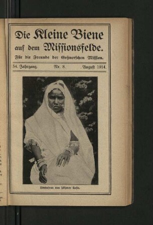 54. Jahrgang. Nr. 8. August 1914.