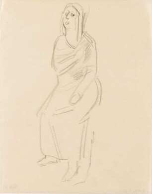 Sitzende Gewandfigur (II)