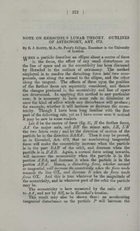 Note on Herschel's lunar theory. Outlines of astronomy, art. 673.