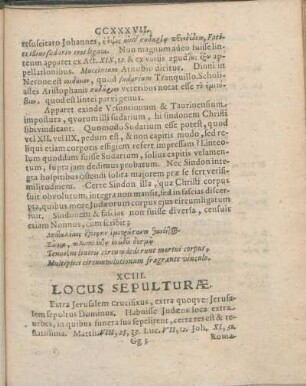 XCIII. Locus Sepulturæ.