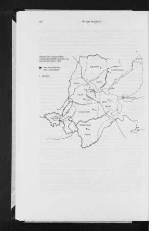 Karte: Harden und Landschaften und landschaftliche Gliederung des Amtes Gottorf 1604