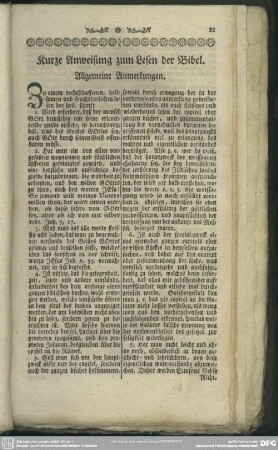 Kurze Anweisung zum Lesen der Bibel