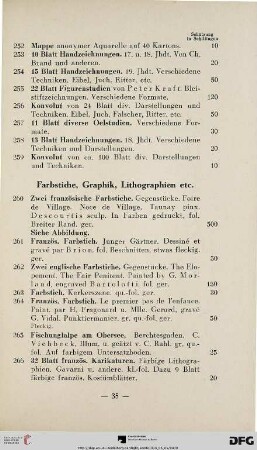 Farbstiche, Graphik, Lithographien etc. (Nr. 260-280)
