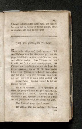 Fünf und zwanzigster Abschnitt.