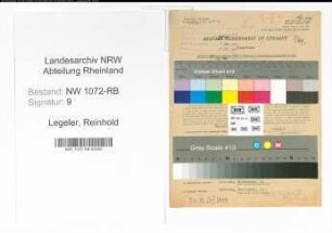 Entnazifizierung Reinhold Legeler , geb. 22.09.1889 (Angestellter)