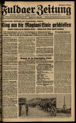 Ausgabe vom Montag, den 17. Juni 1940.