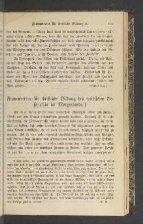 Frauenverein für christliche Bildung des weiblichen Geschlechts im Morgenlande