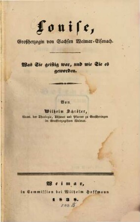 Louise, Großherzogin von Sachsen-Weimar-Eisenach