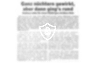 Ganz nüchtern gewirkt, aber dann ging´s rund